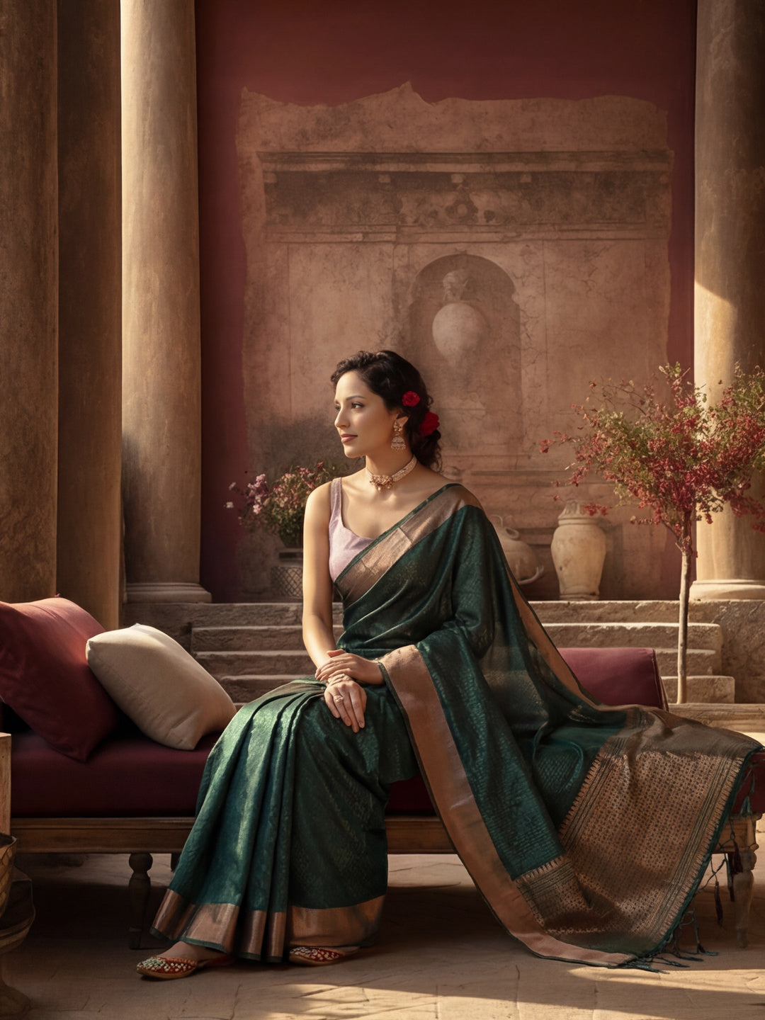 Zari Woven Design Banarasi Organza Saree