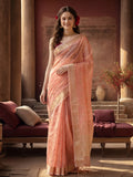 Zari Woven Banarasi Organza Saree