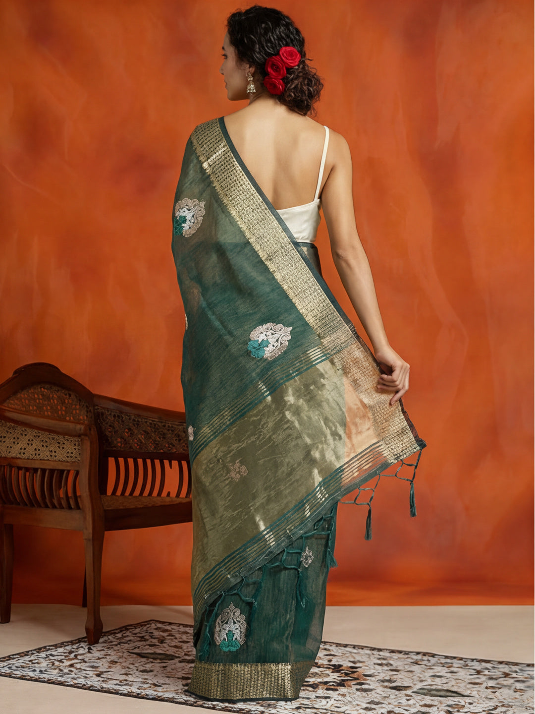 Zari Woven Design Organza Saree