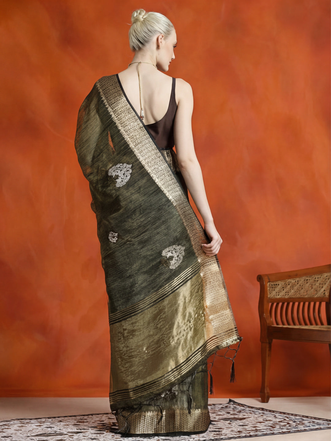 Zari Woven Party Wear Organza Saree