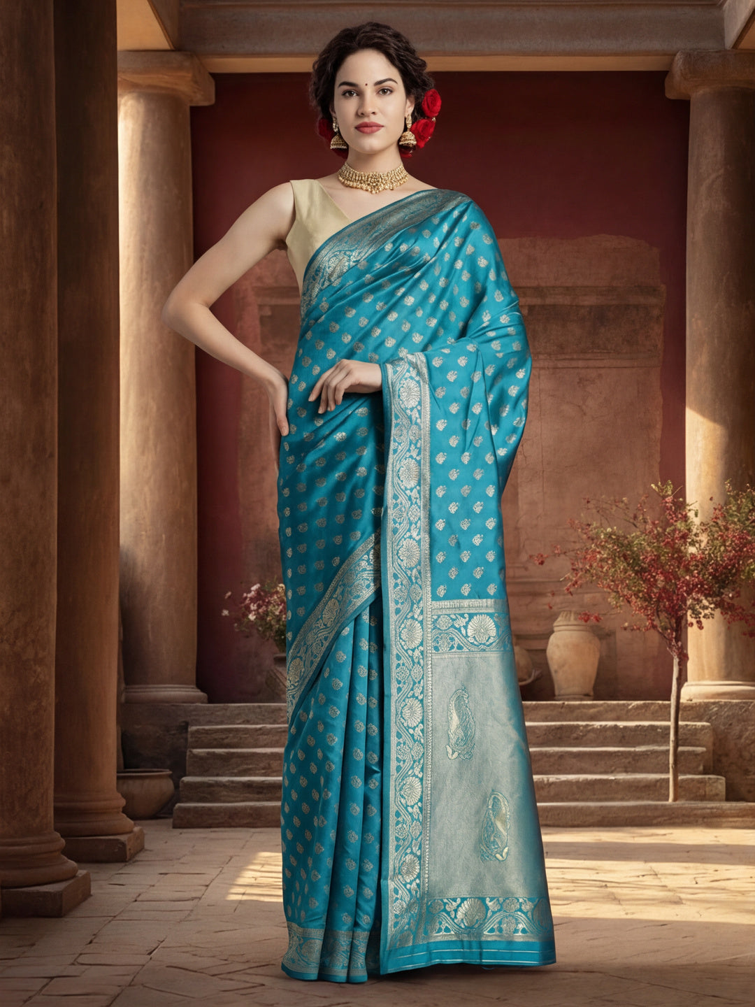 Silk Banarasi Zari Woven Heavy Saree