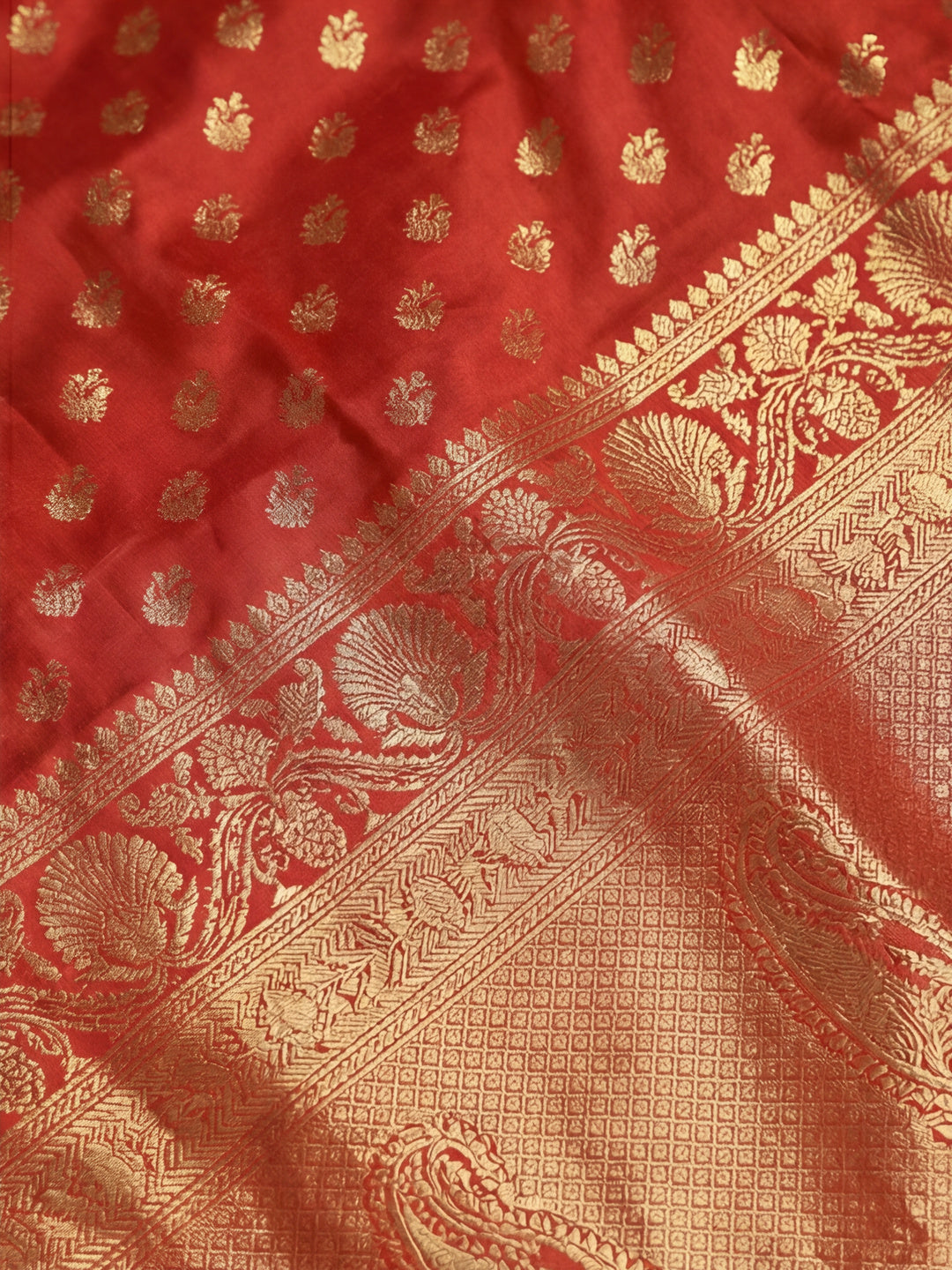 Passionate Red Weaving Work Kanjivaram Silk Saree -