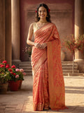 Women's Pitch Colour Designer Weaving Work Saree