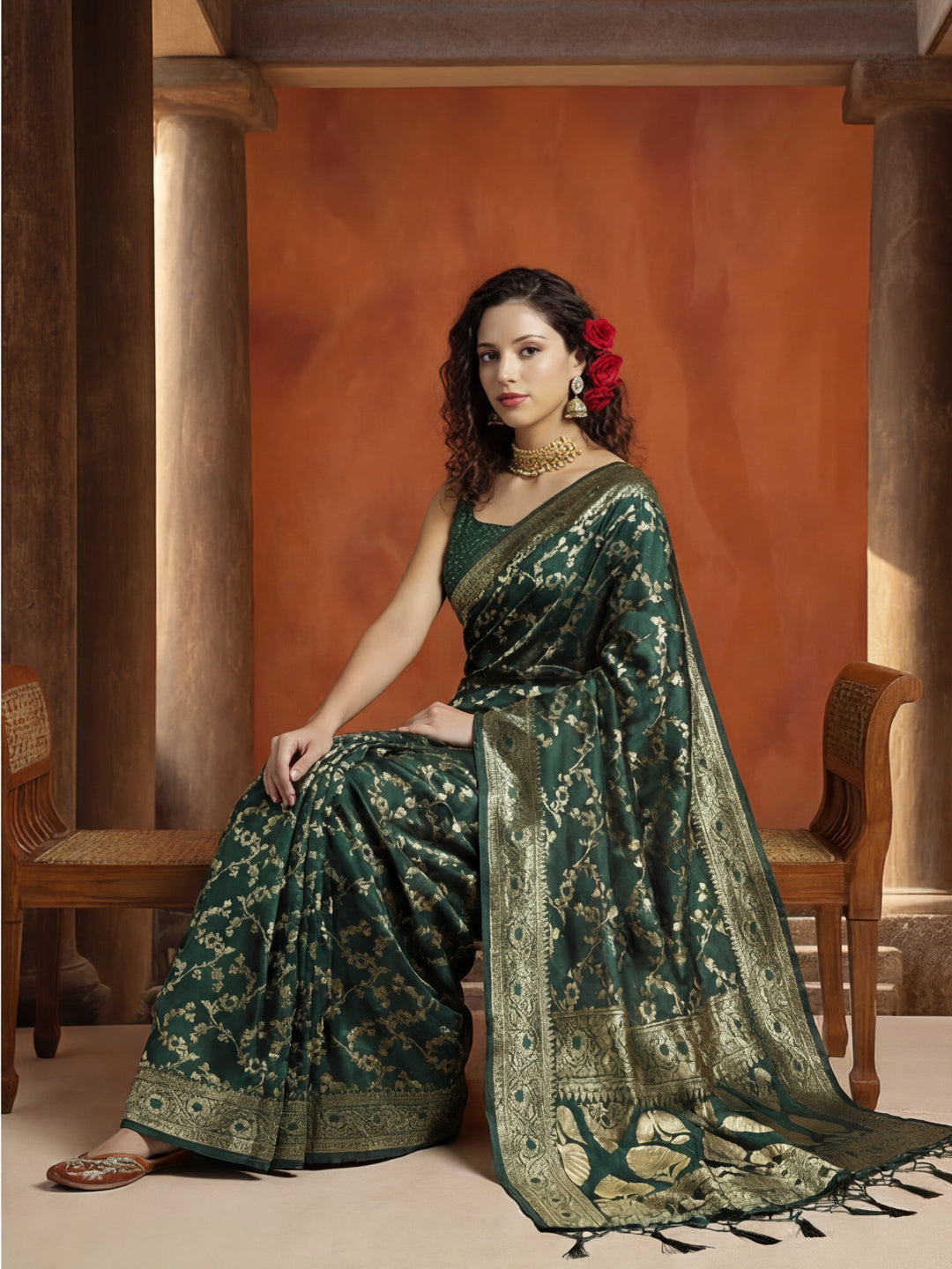 Silk Banarasi Zari Woven Saree