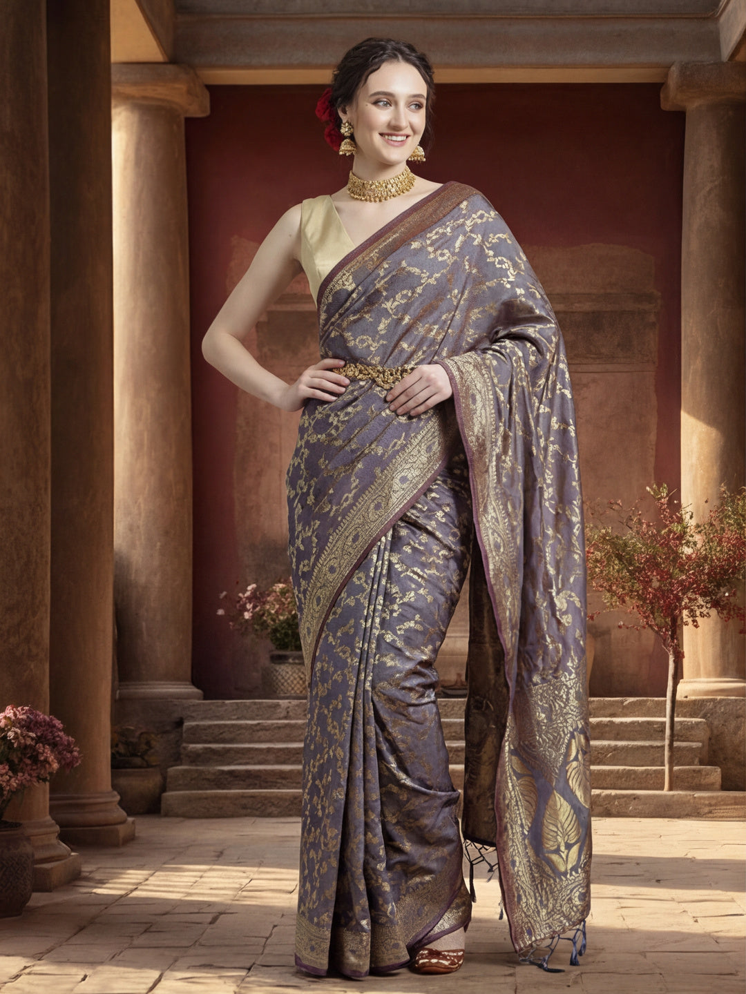 Silk Banarasi Zari Woven Heavy Saree