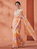 Sequin Embellished Georgette Heavy Saree