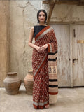 Mulmul Cotton Floral Printed Saree