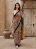 Floral Printed Pure Cotton Saree With Unstitched Blouse