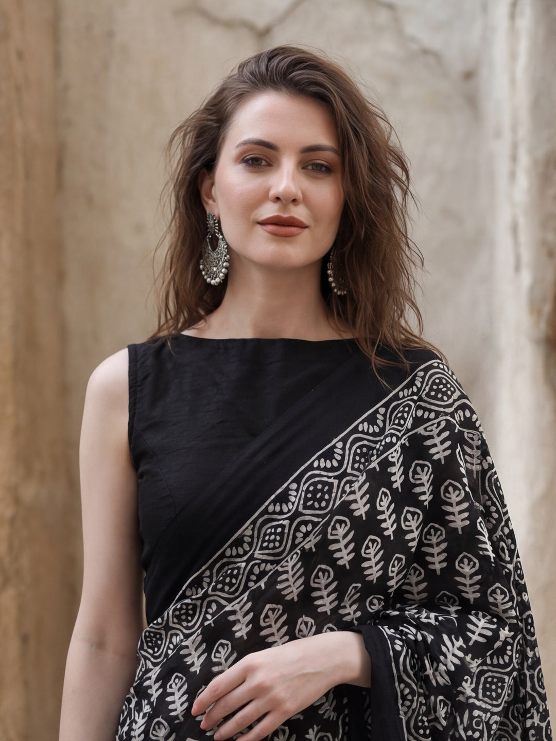Floral Printed Pure Cotton Saree With Unstitched Blouse