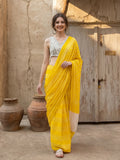 Bandhani Printed Pure Cotton Saree With Unstitched Blouse