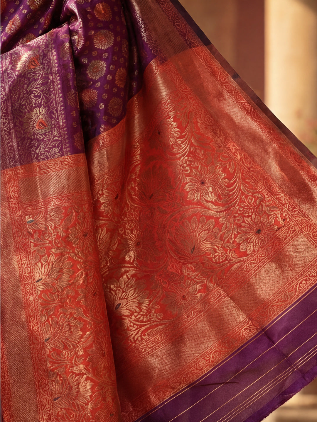 Silk Banarasi Zari Woven Party Wear Saree