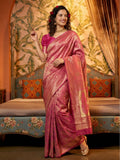 Silk Banarasi Zari Woven Heavy Red Saree