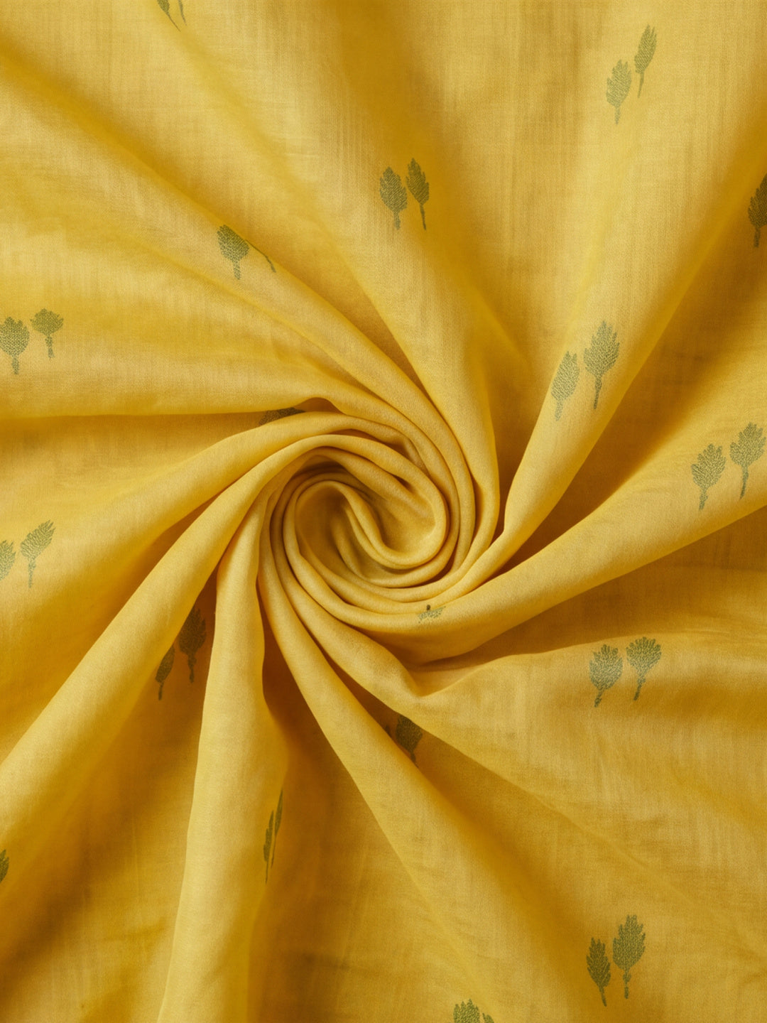 Women Lime Yellow Woven Saree with Zari Butti Work and Rich Tassel Pallu