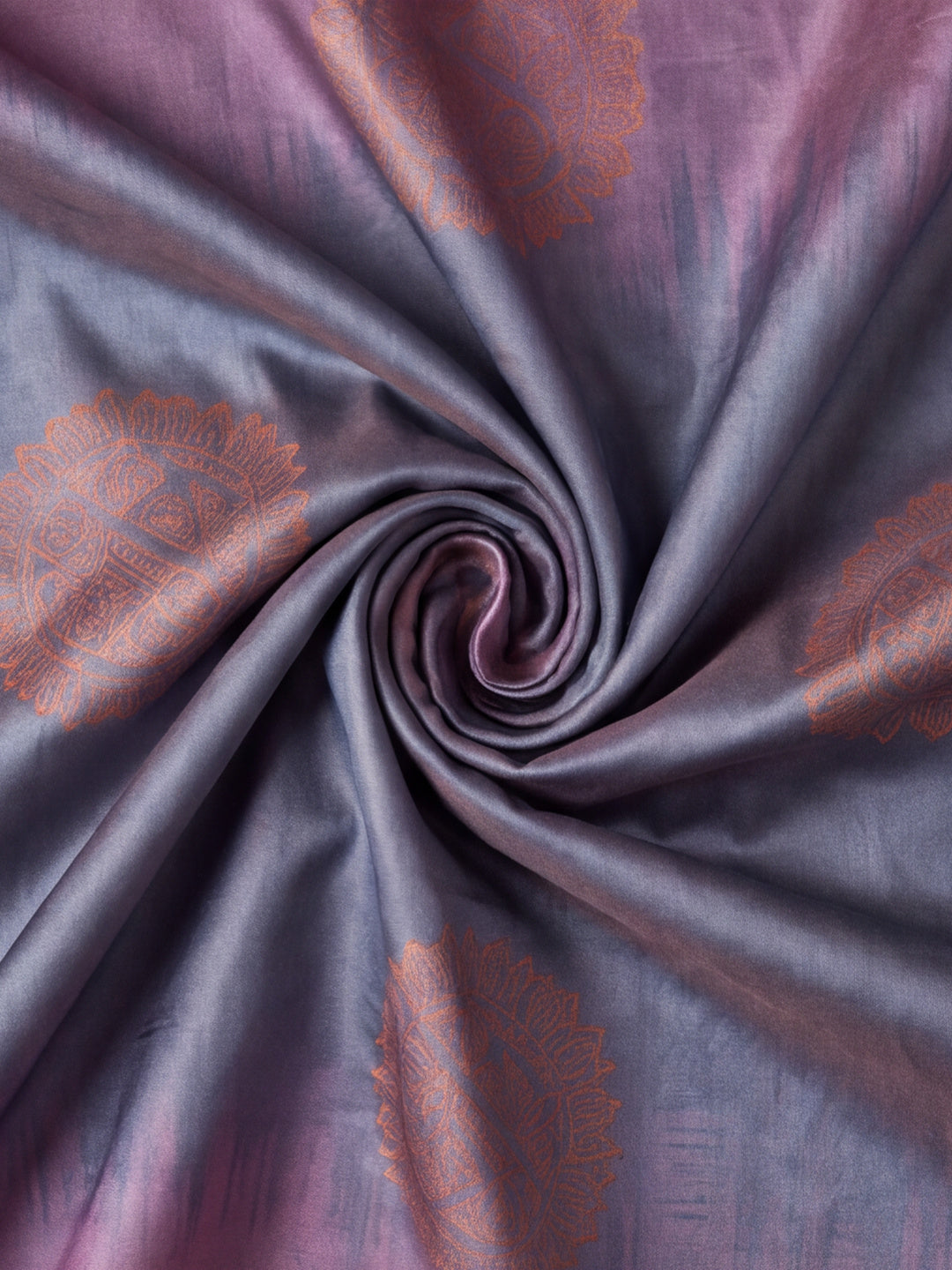 Women Grey Banarasi Jacquard Saree with Lavender Zari Woven Border and Tassel Pallu