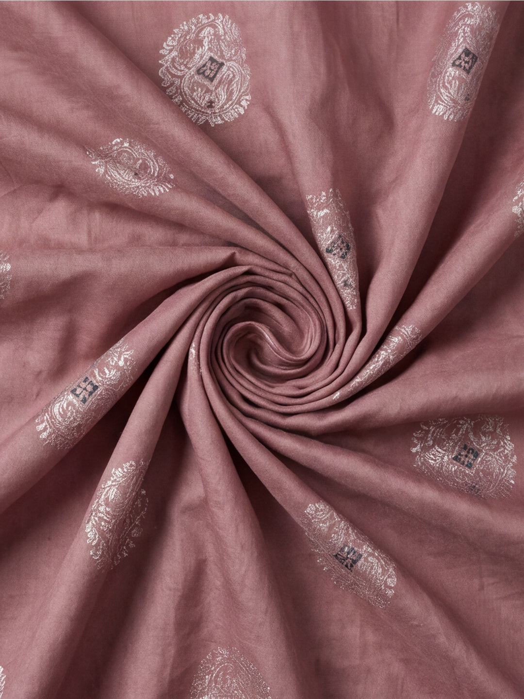 Women Mauve Banarasi Silk Blend Saree with Ethnic Woven Border and Tassel Detail