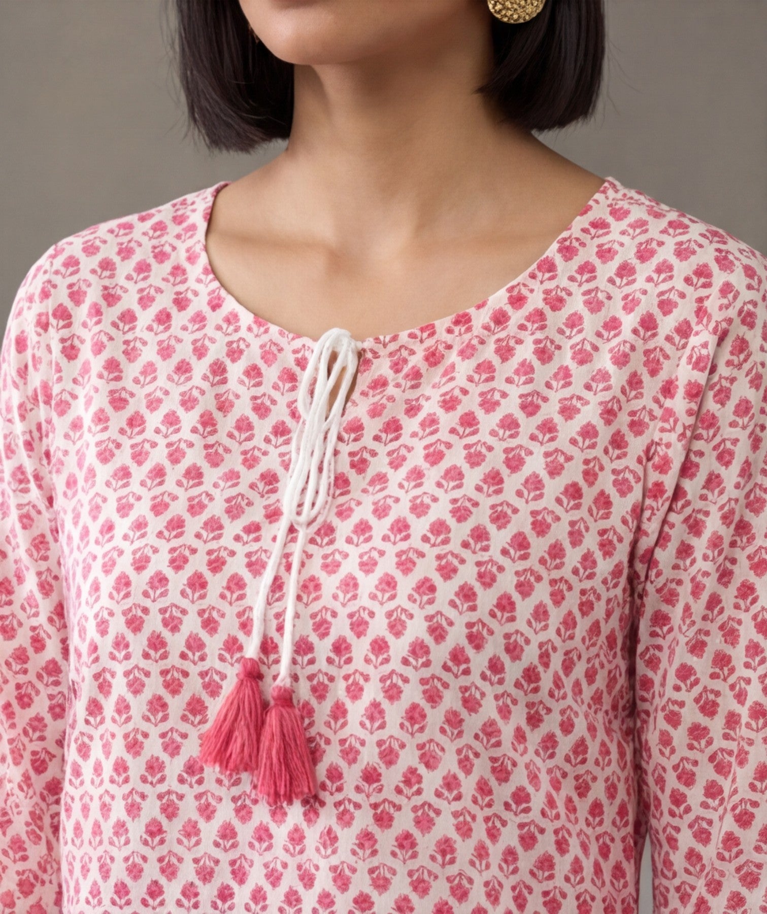Floral Printed Straight Kurta & Trousers Sets