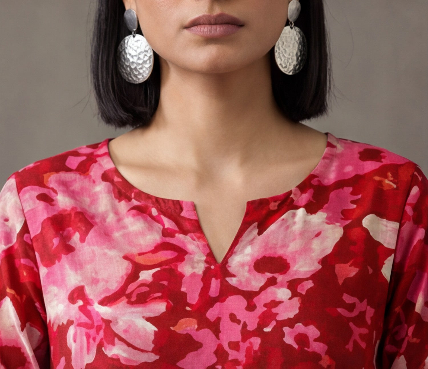 Floral Printed Straight Kurta & Trousers Sets