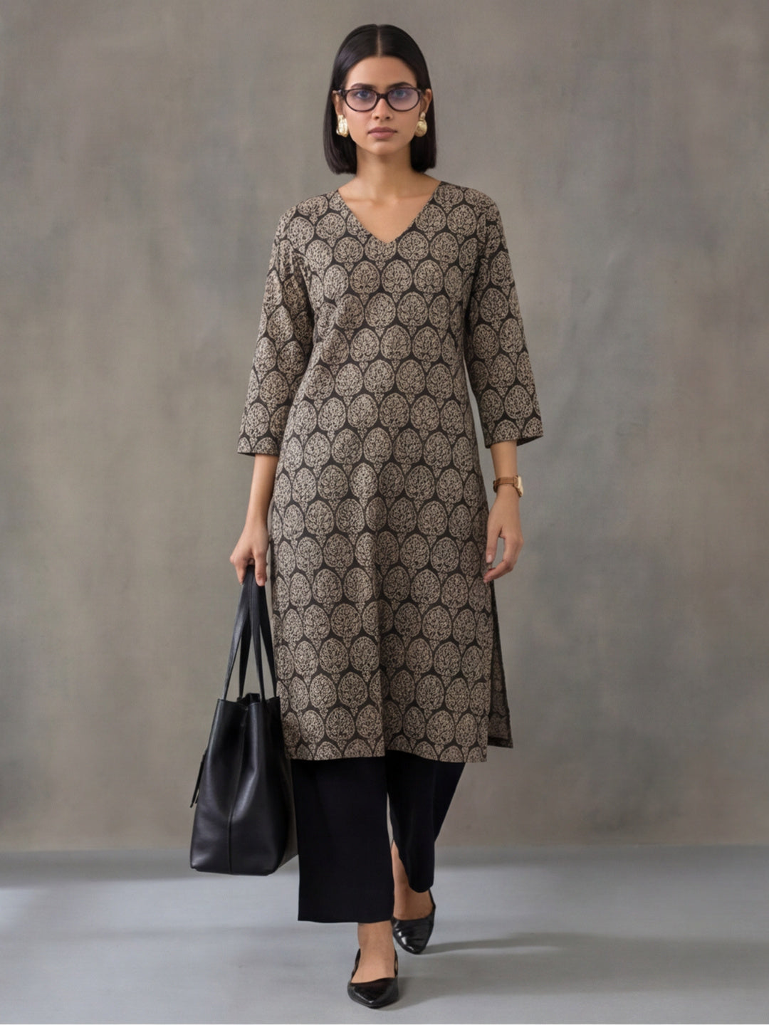 Floral Printed Straight Kurta
