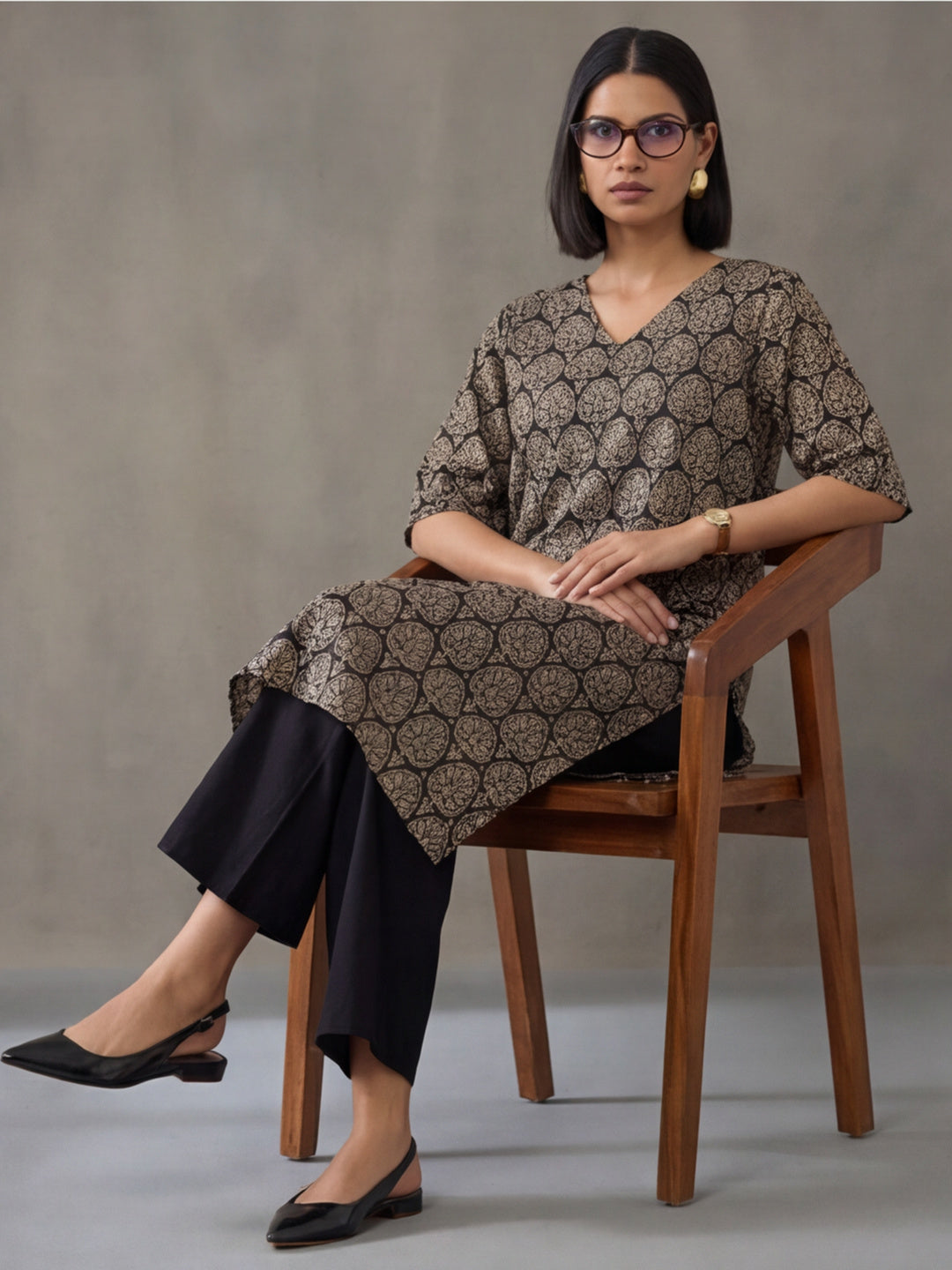 Floral Printed Straight Kurta