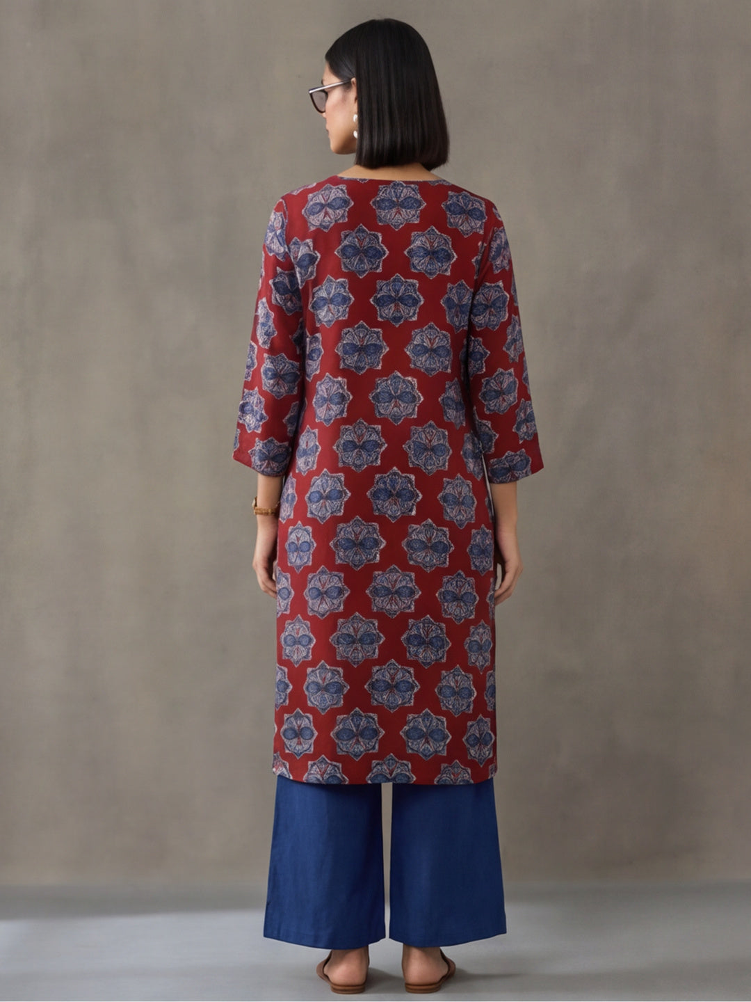 Floral Printed Straight Kurta