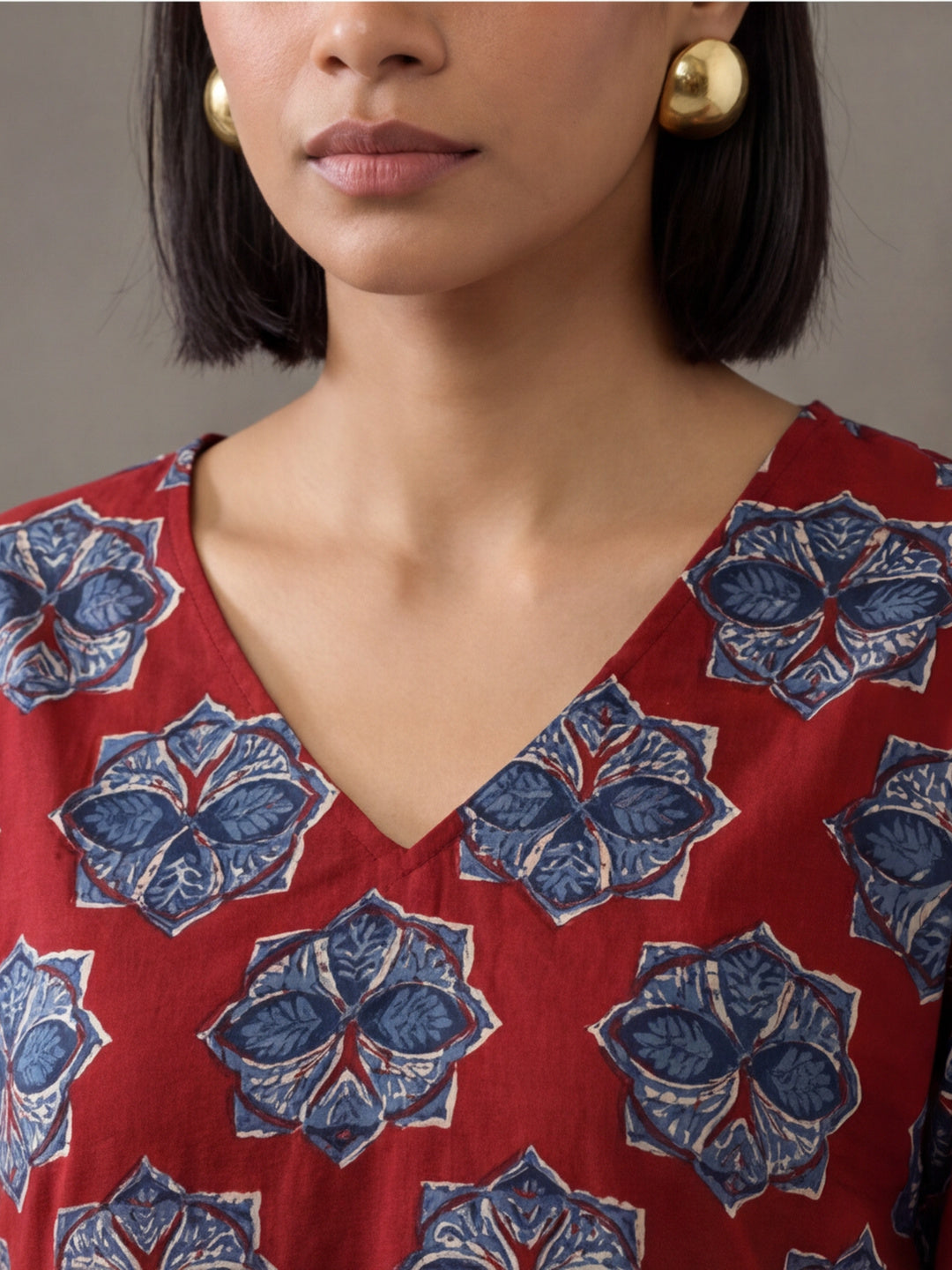 Floral Printed Straight Kurta