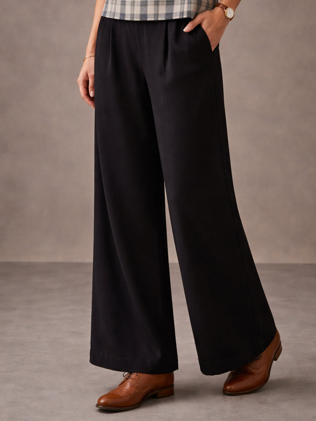 Solid Pure cotton Palazzo