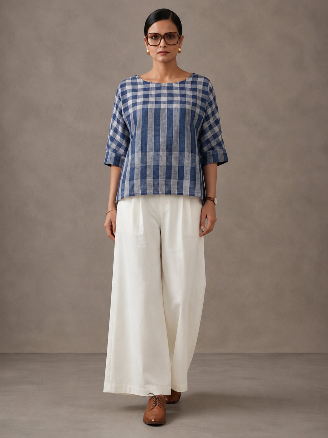 Solid Pure cotton Palazzo