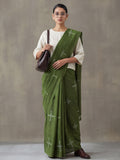 Floral Muslin Cotton Saree with Unstiched Blouse