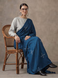Floral Muslin Cotton Saree with Unstiched Blouse