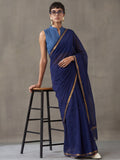 Solid Pure Cotton Saree with Unstiched Blouse