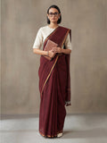 Solid Pure Cotton Saree with Unstiched Blouse