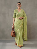 Solid Pure Cotton Saree with Unstiched Blouse