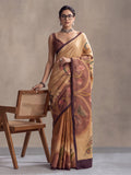arthy Tone Digitally Printed Kantha-Look Cotton Saree with Contrast Border