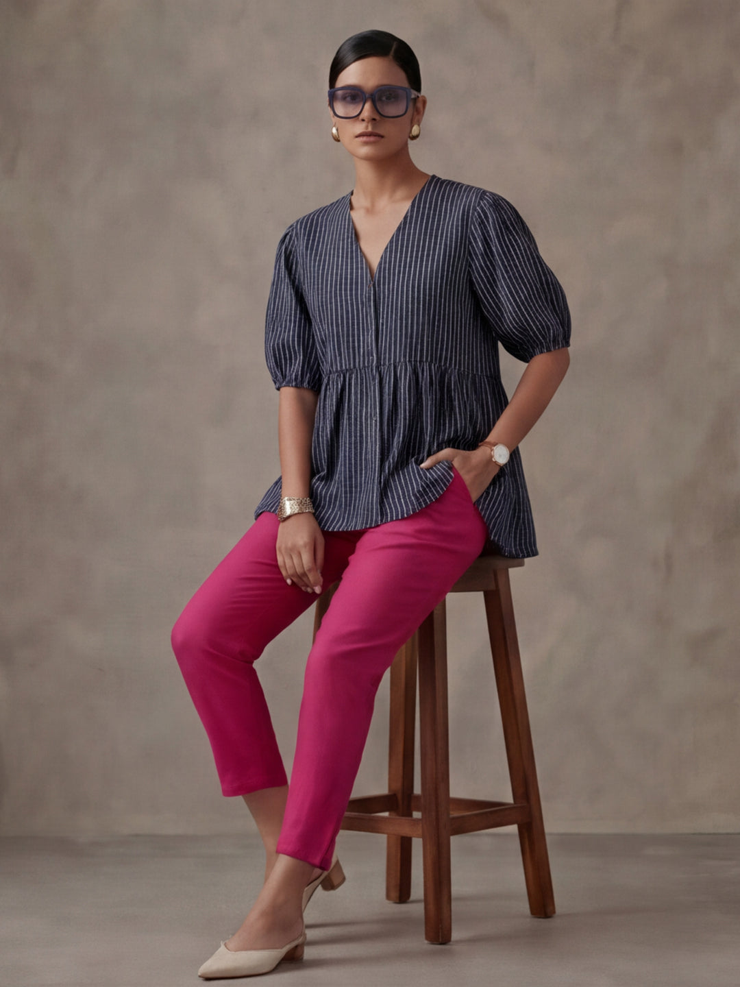 Women Cotton Regular Trouser
