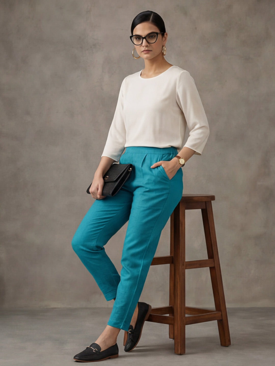 Women Cotton Regular Trouser