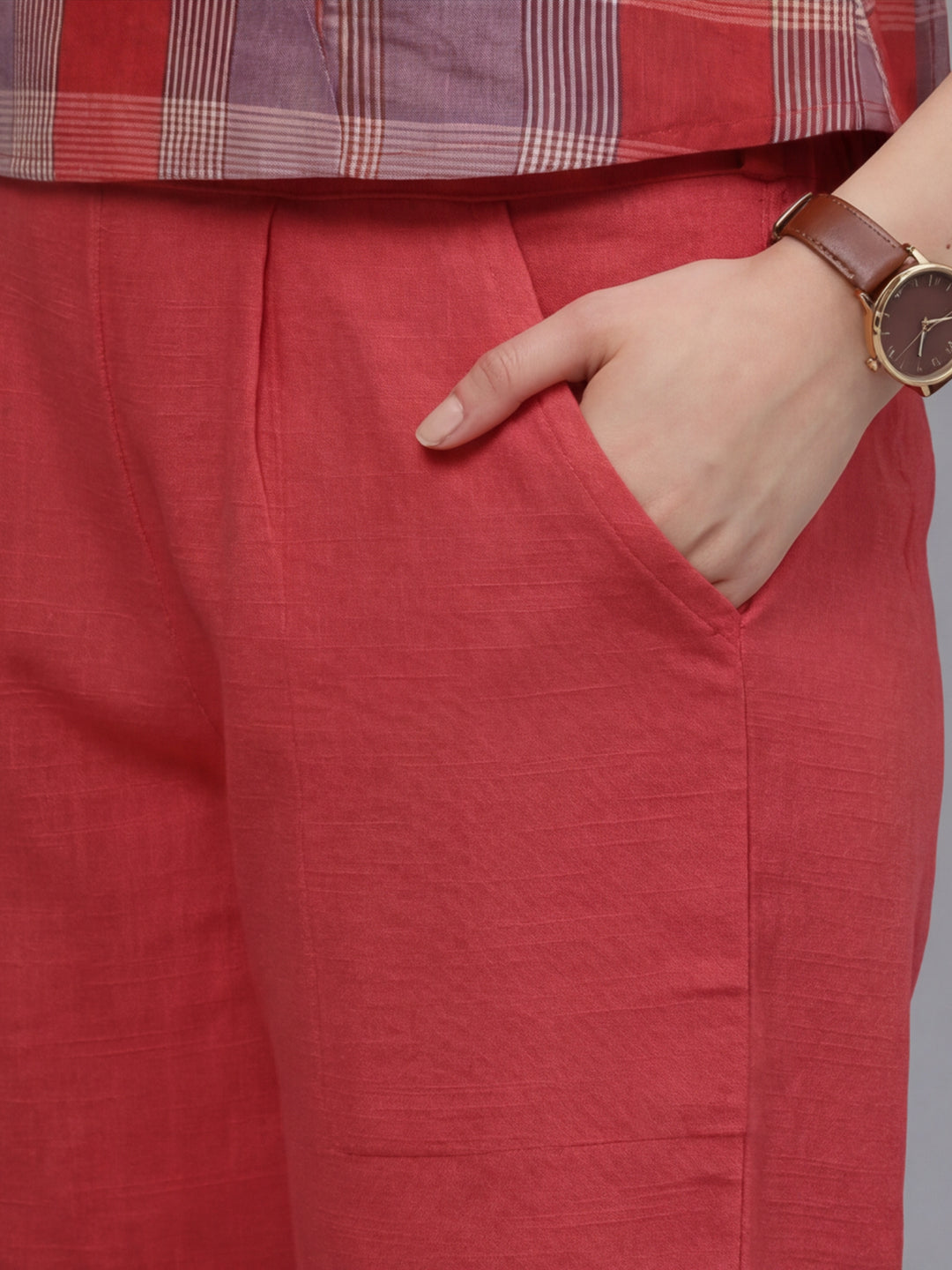 Women Cotton Regular Trouser