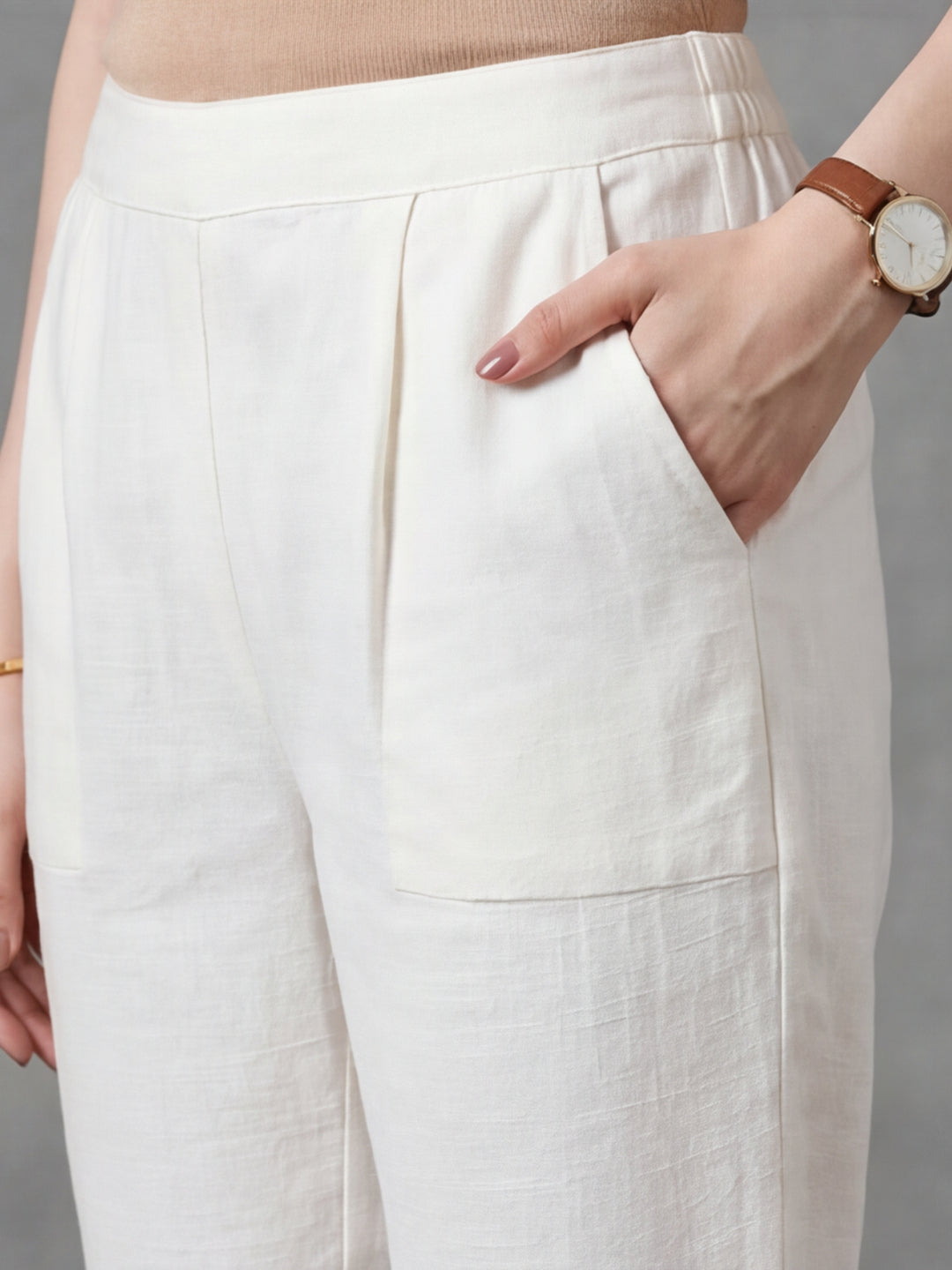Women Cotton Regular Trouser