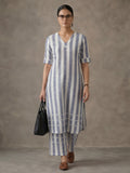 Striped Printed Straight Kurta & Palazzos Sets