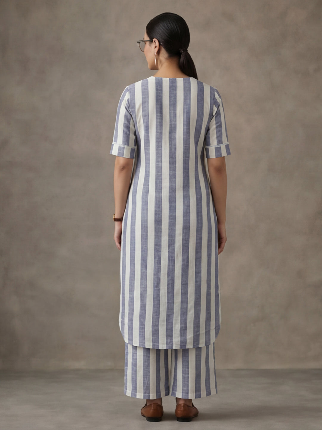 Striped Printed Straight Kurta & Palazzos Sets