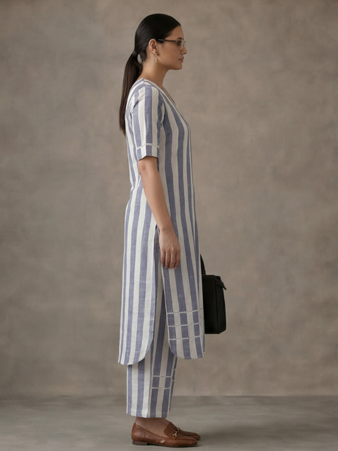 Striped Printed Straight Kurta & Palazzos Sets