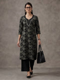 Floral Embroidered Straight Pure Cotton Kurta