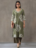 Floral Embroidered Straight Pure Cotton Kurta