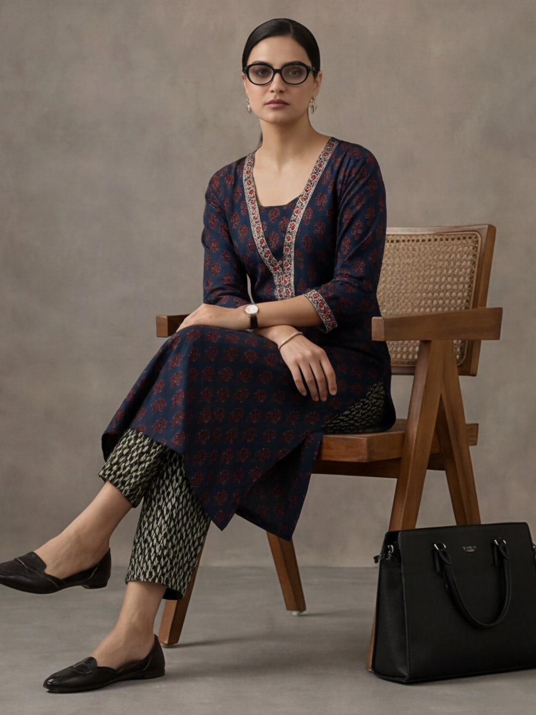 Embroidered Pure Cotton Floral Kurta Sets With Dupatta