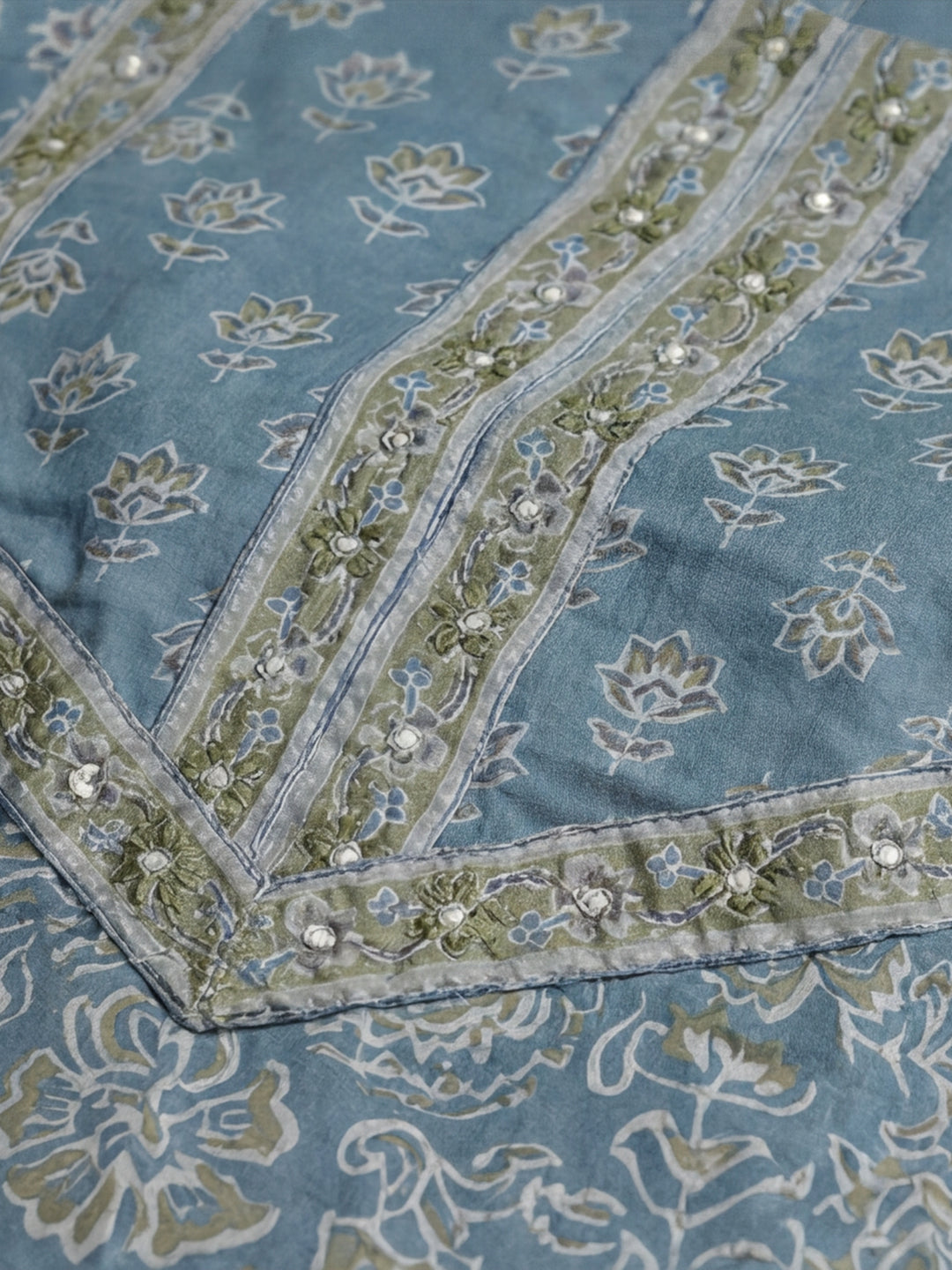 Ethnic Printed Cotton Kurta Set With Dupatta