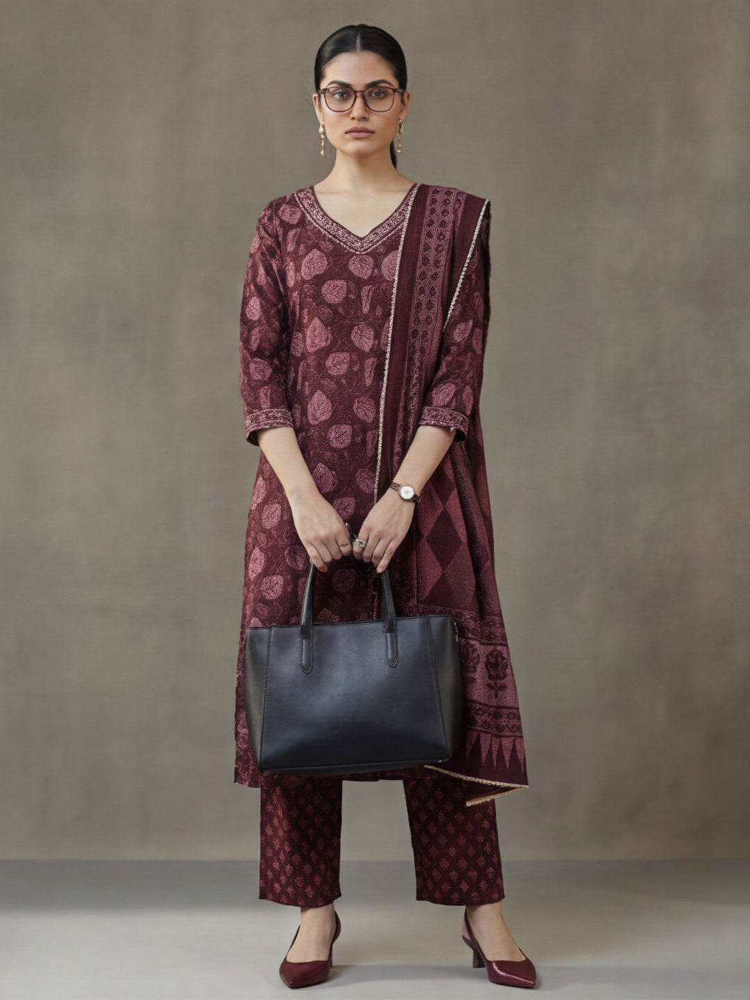 Floral Printed Straight Kurta & Palazzos Sets