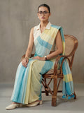 Striped Pure Linen Saree with Unstiched Blouse