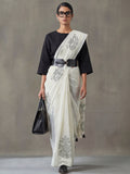 Floral Pure Cotton Saree with Unstiched Blouse