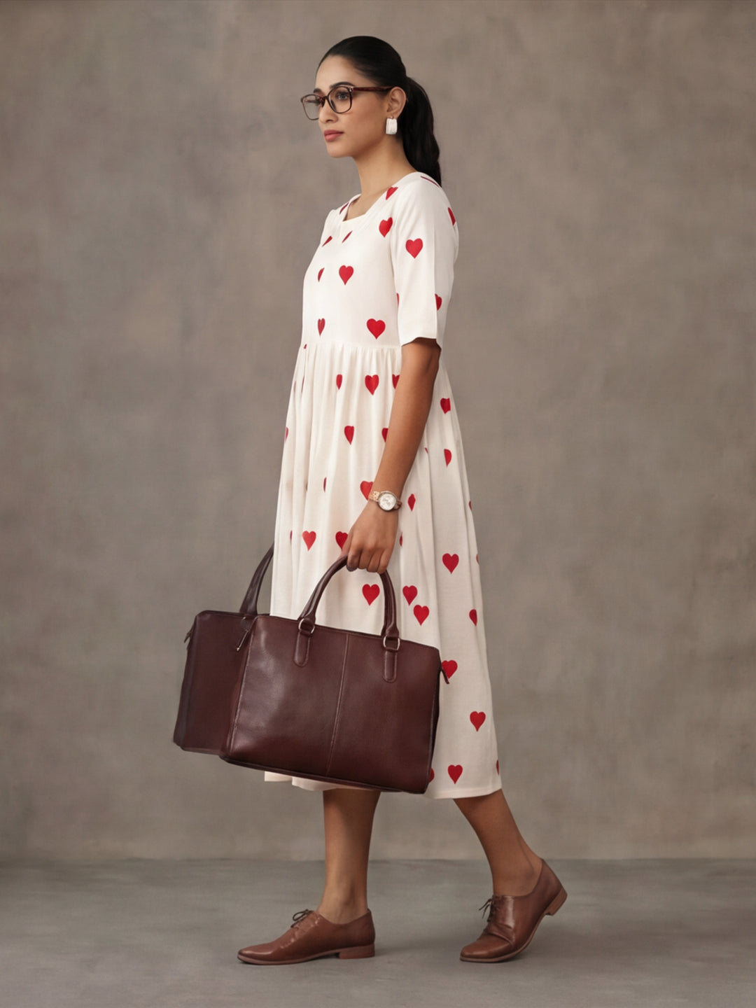 Quirky Printed A-Line Pure Cotton Ethnic Dress