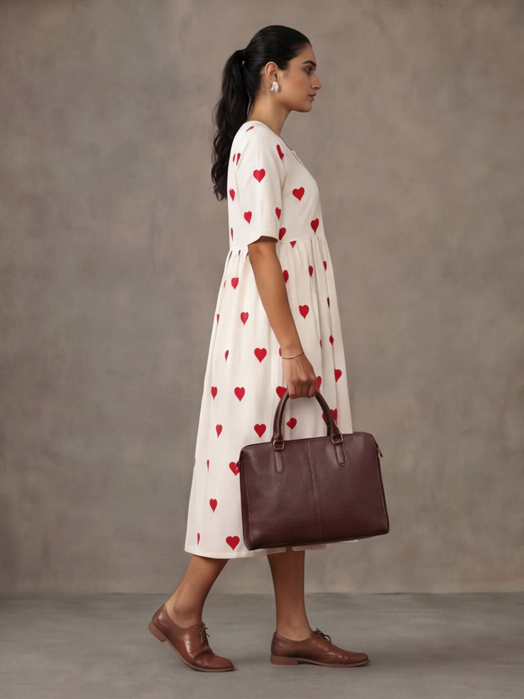 Quirky Printed A-Line Pure Cotton Ethnic Dress