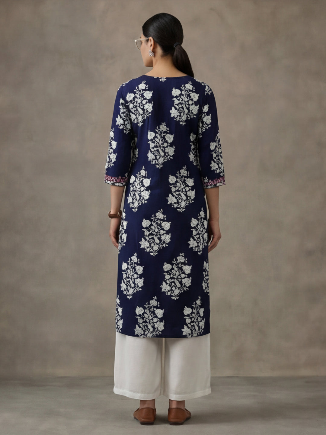 Floral Printed Straight Kurta